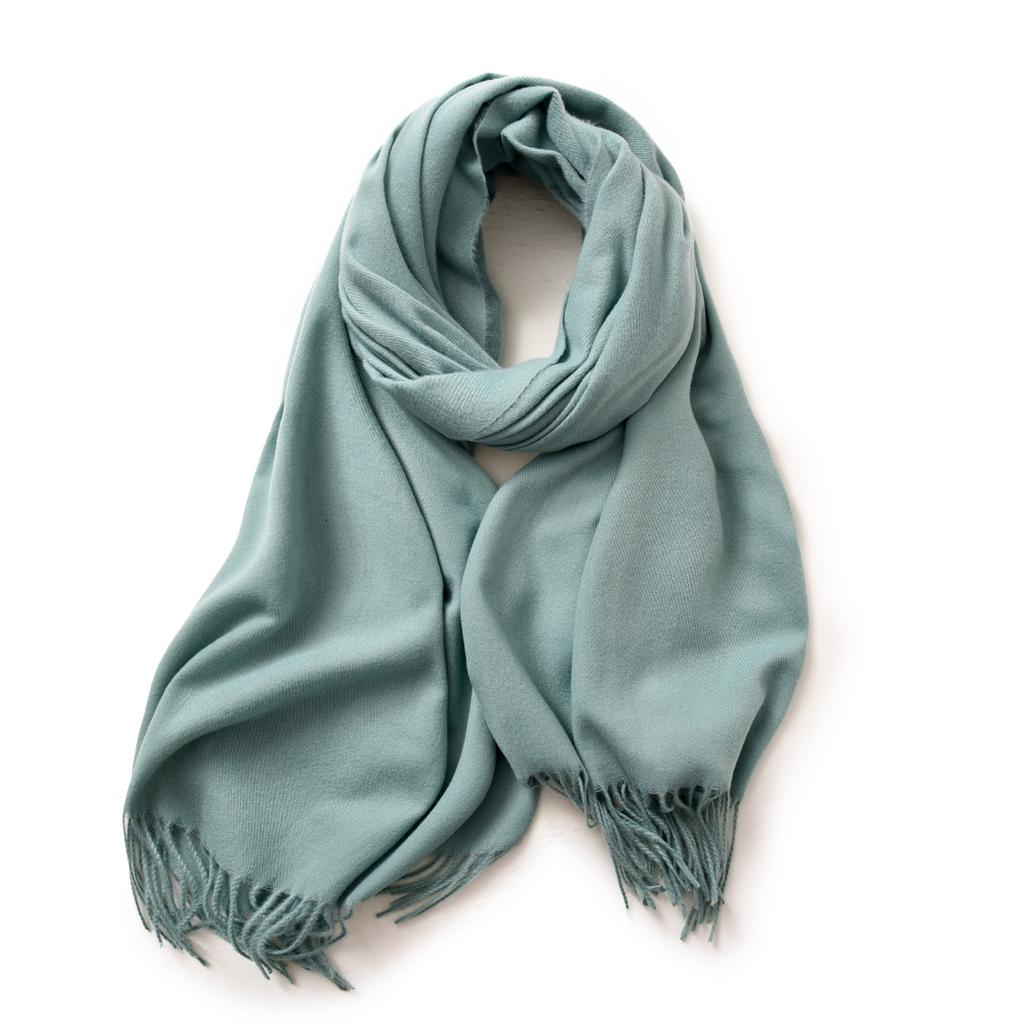 Red Scarf Women's Winter Cashmere Solid Color Scarf Shawl High-grade Warm Korean Style Tassel Scarf Men's All-match Scarf