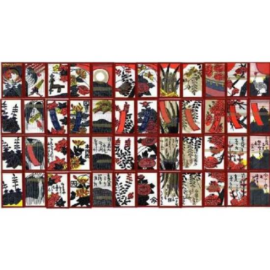 Hanafuda Echigo in einer Paulownia-Holzkiste Oishi Gegründet 1799 Karten, Kohana, Schachtel, Tengudo,