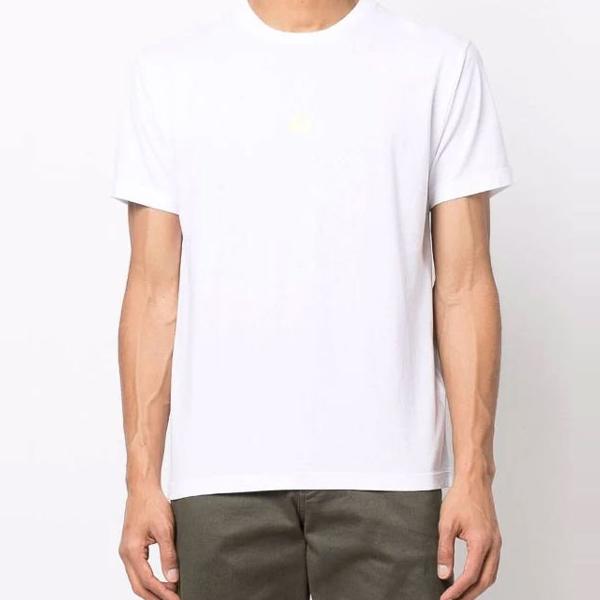 STONE ISLAND Ss22 Logo Print Rundhals Kurzarm T-Shirt Herren Oberteile Weiß 76152NS97-V0001