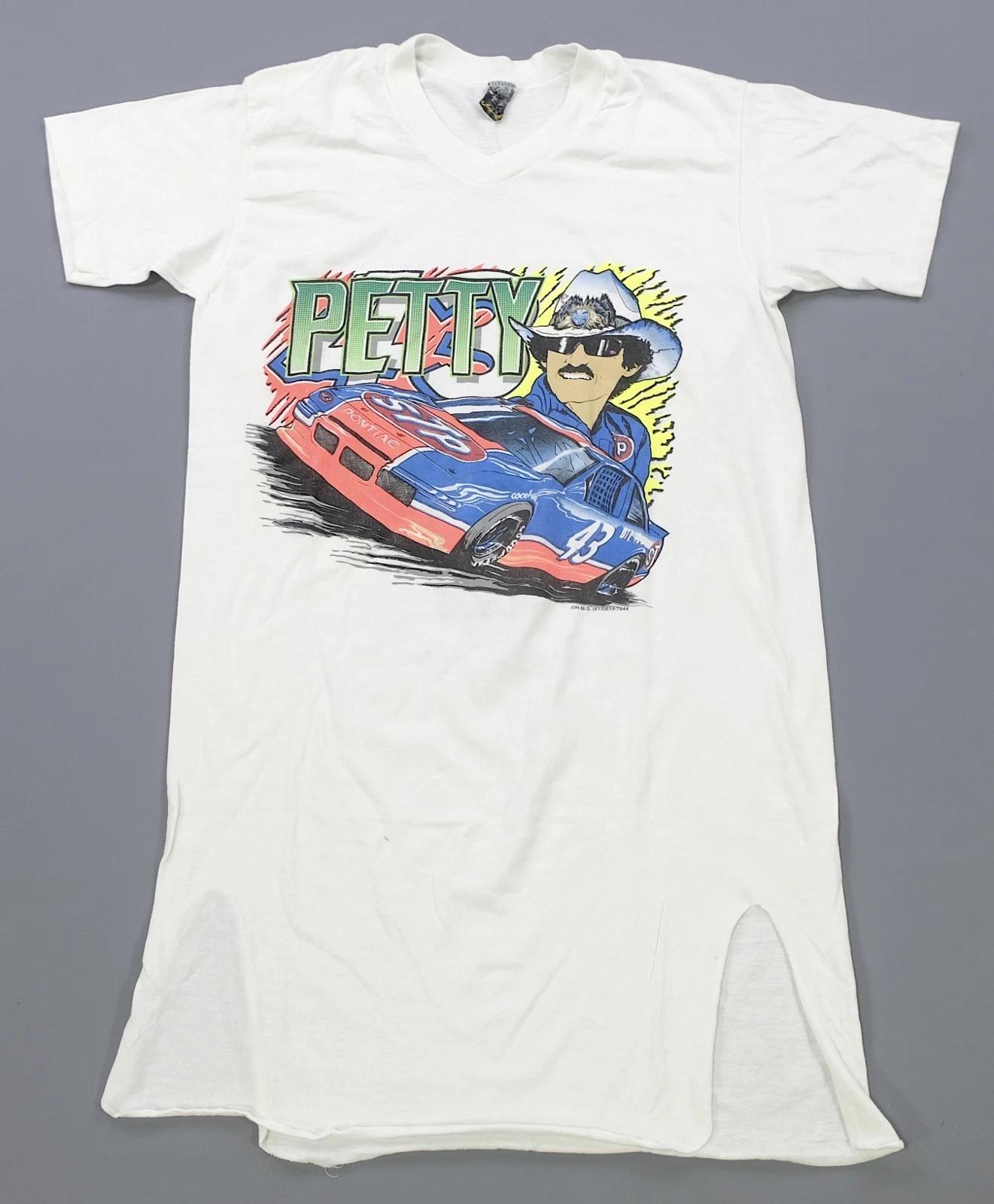 Rare Vintage Richard Petty NASCAR Racing STP Sleeping T Shirt Nightshirt 80s 90s S