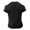 Vintage Summer Men's T-Shirt Streetwear 3 Buttons Open Fly Loose Clothing Print Short Sleeve T-Shirt