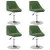 Day and Night - Day and Night Swivel Dining Chairs 4 Pcs Dark Green Velvet