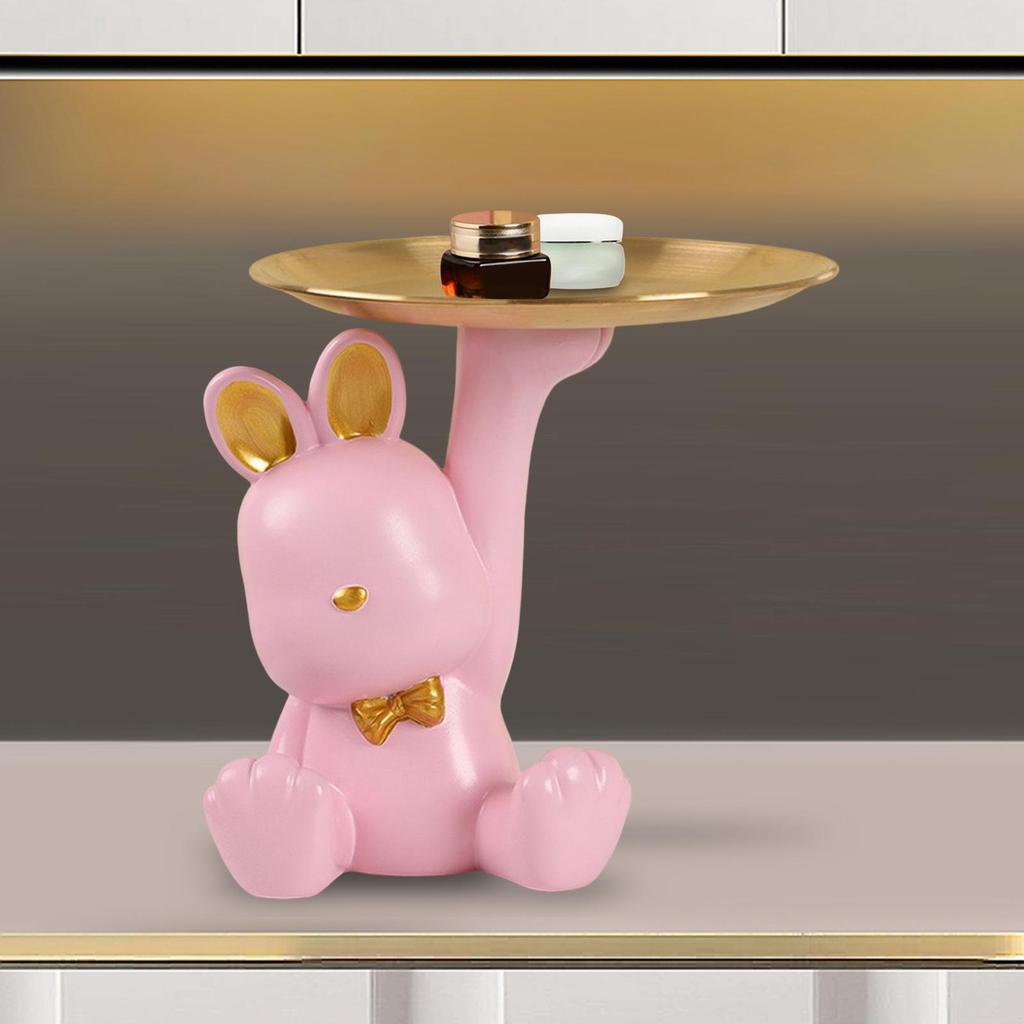 Rabbit Figurines Modern Statue Ornament for Living Room Housewarming Bedroom