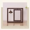 6 Inch Wooden Photo Frame Rotatable with Pendant Rotating Picture Frame Handmade Natural Wood Finish Double Sided Frame