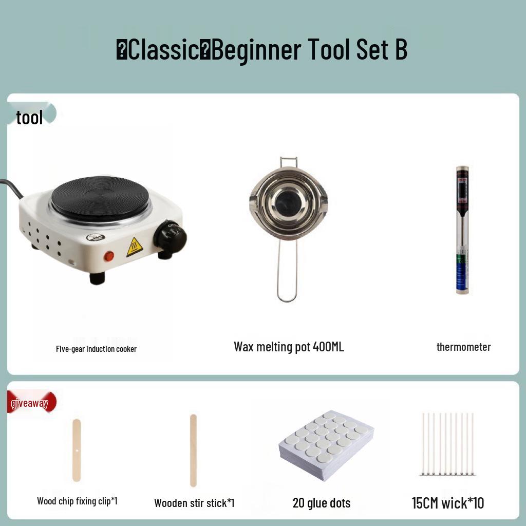 Aroma Candle DIY Kit: Wax Melting Pot & Tools for Homemade Candles