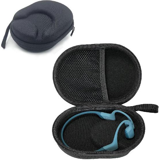 Hard Case Compatible with SHOKZ New OpenRun Pro 2/OpenRun/OpenRun Mini/OpenRun Pro Mini/SHOKZ OpenMove wireless earbuds,Black(Case Only)