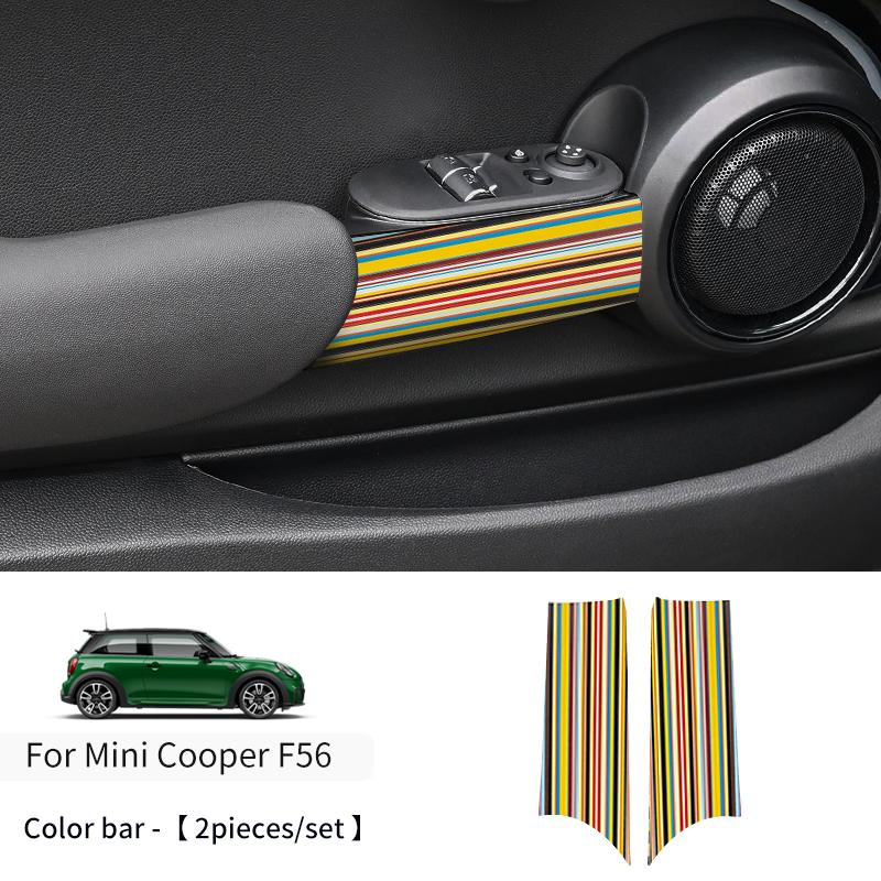 Autocollant Accoudoir de Porte de Voiture Pour Mini Cooper F55 F56 Cuir PU Poignée de Porte Auto Autocollant Accessoires de Décoration Intérieure de Voiture