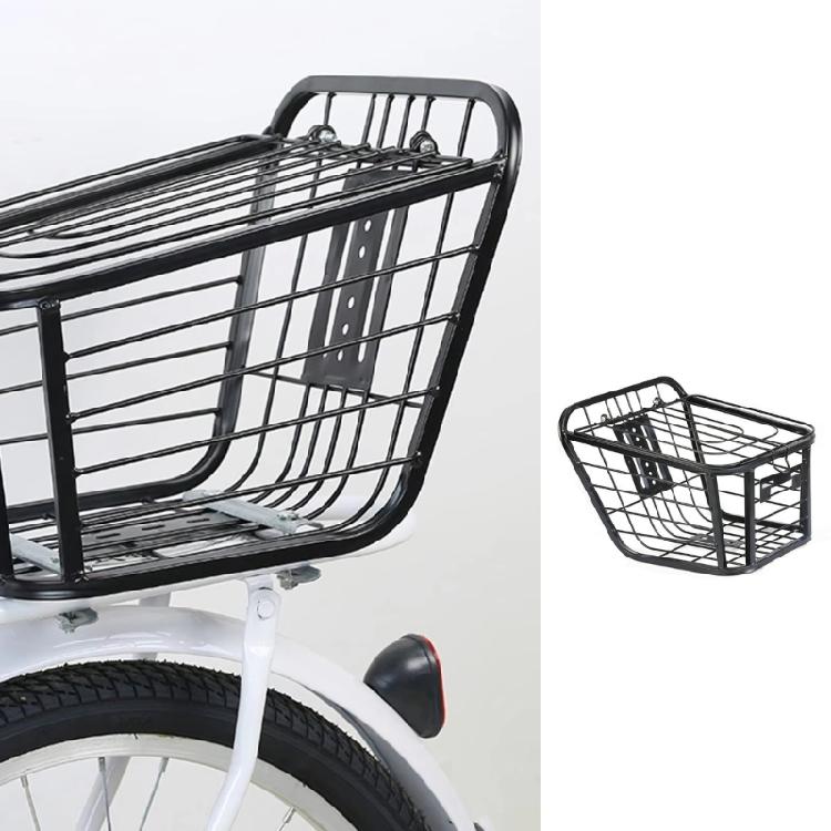 Family Friendly Cycling Basket Robust Metal Bicycles Storage Basket Bike Rear Basket Large Capacity Storage Solution