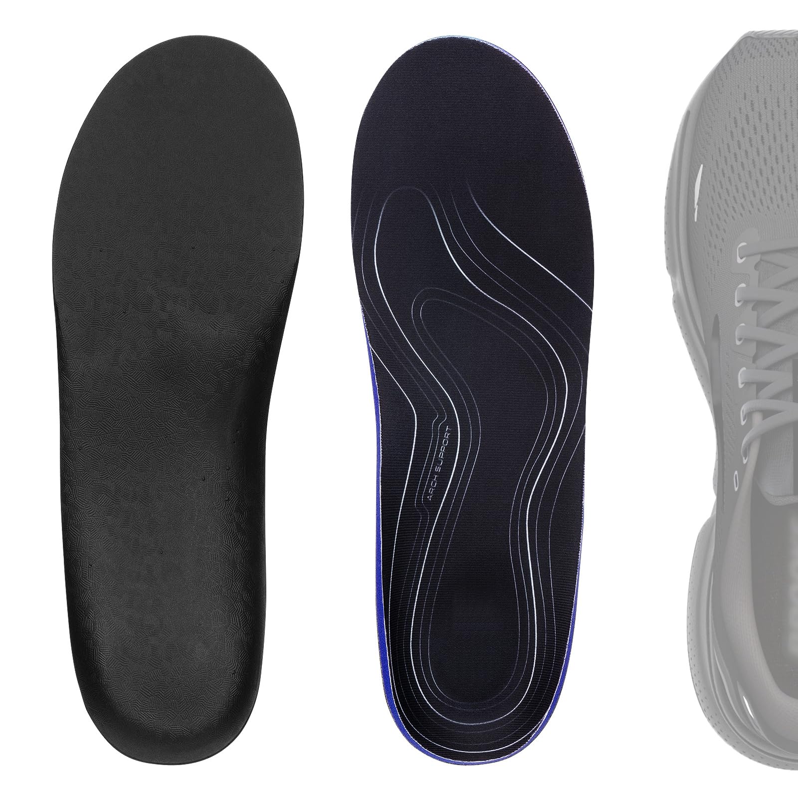 

Linkidea Поддержка свода стопы 2 Сменные стельки с амортизирующей подушкой для Brooks Ghost GTS и Anthem 6, Пары, 15, 23, (США