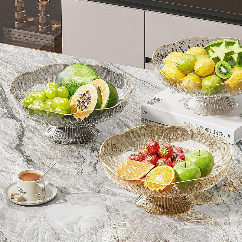 Fruit Plate Living Room Household High-Value Coffee Table Fruit Plate Light Luxury High-End Drain Tray Dried Fruit Plate