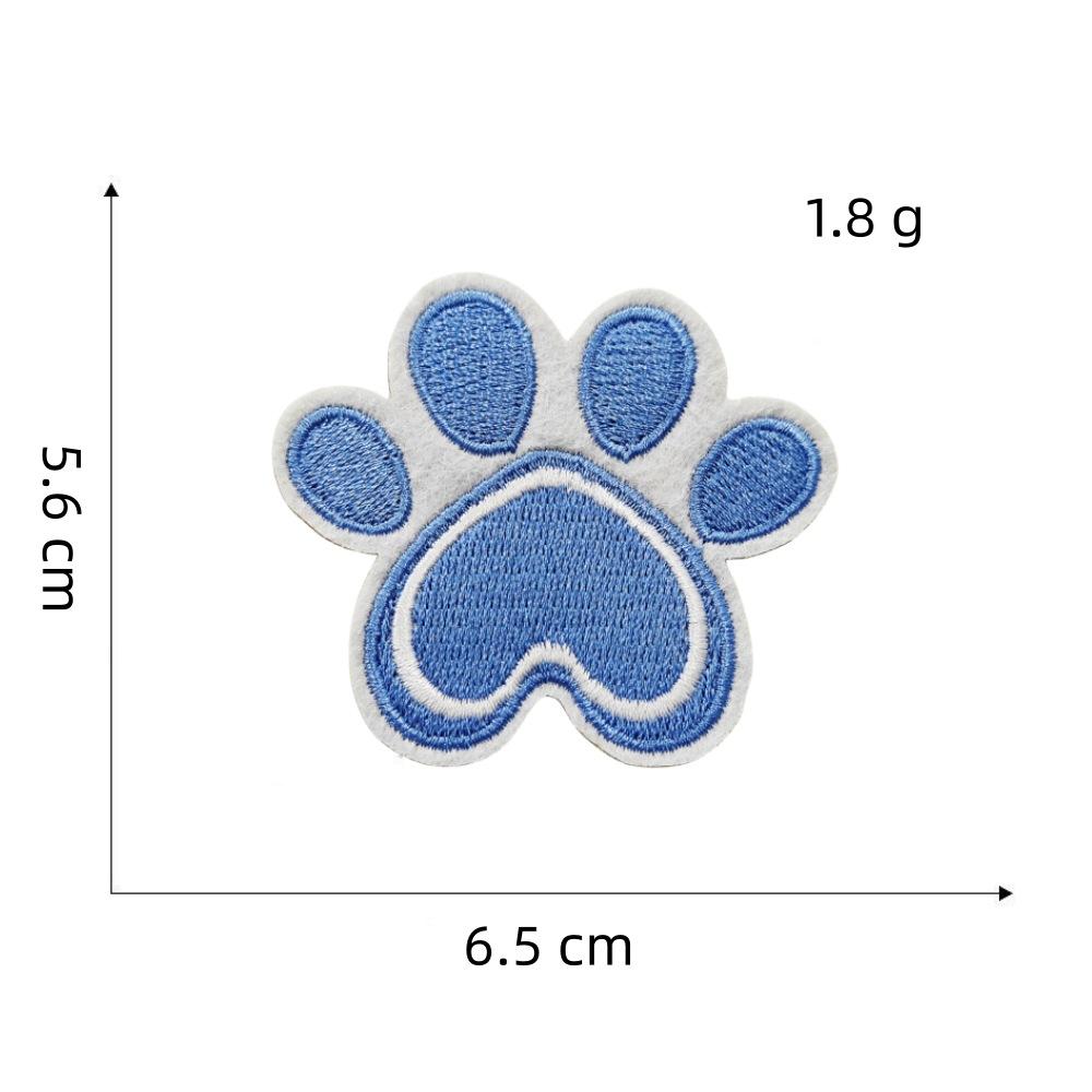 Personalized Blue Series Cloth Sticker Graffiti Decoration Cartoon Guitar Suitcase Computer Embroidery Hot Melt Adhesive Sticker