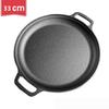 Wutuo 33cm Cast Iron Non-stick Griddle Pan with Glass Lid