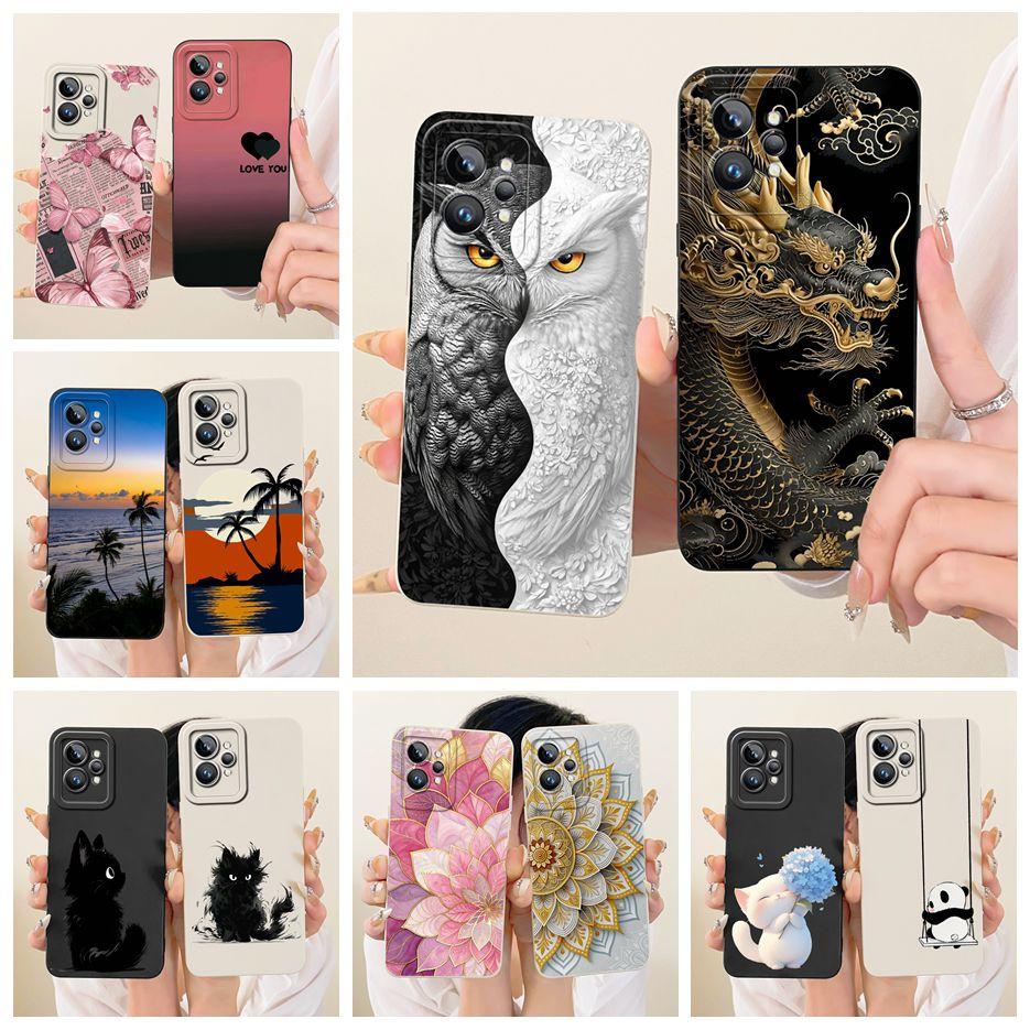 For Realme GT 2 Pro 5G Case Cool Owl Dragon Painted Cover Soft TPU Phone Cases For Realme GT Neo 2 Neo2 GT2 RealmeGT2 Pro Fundas