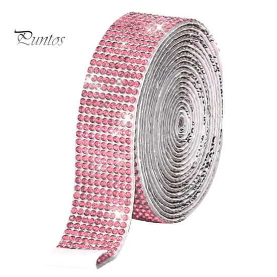 1 Roll 90CM Rhinestone Ribbon Self-Adhesive Glitter Faux Crystal Decorative Ribbon Clothes Shoes DIY Projects Crafts Bling Rhinestone Sticker Wrap