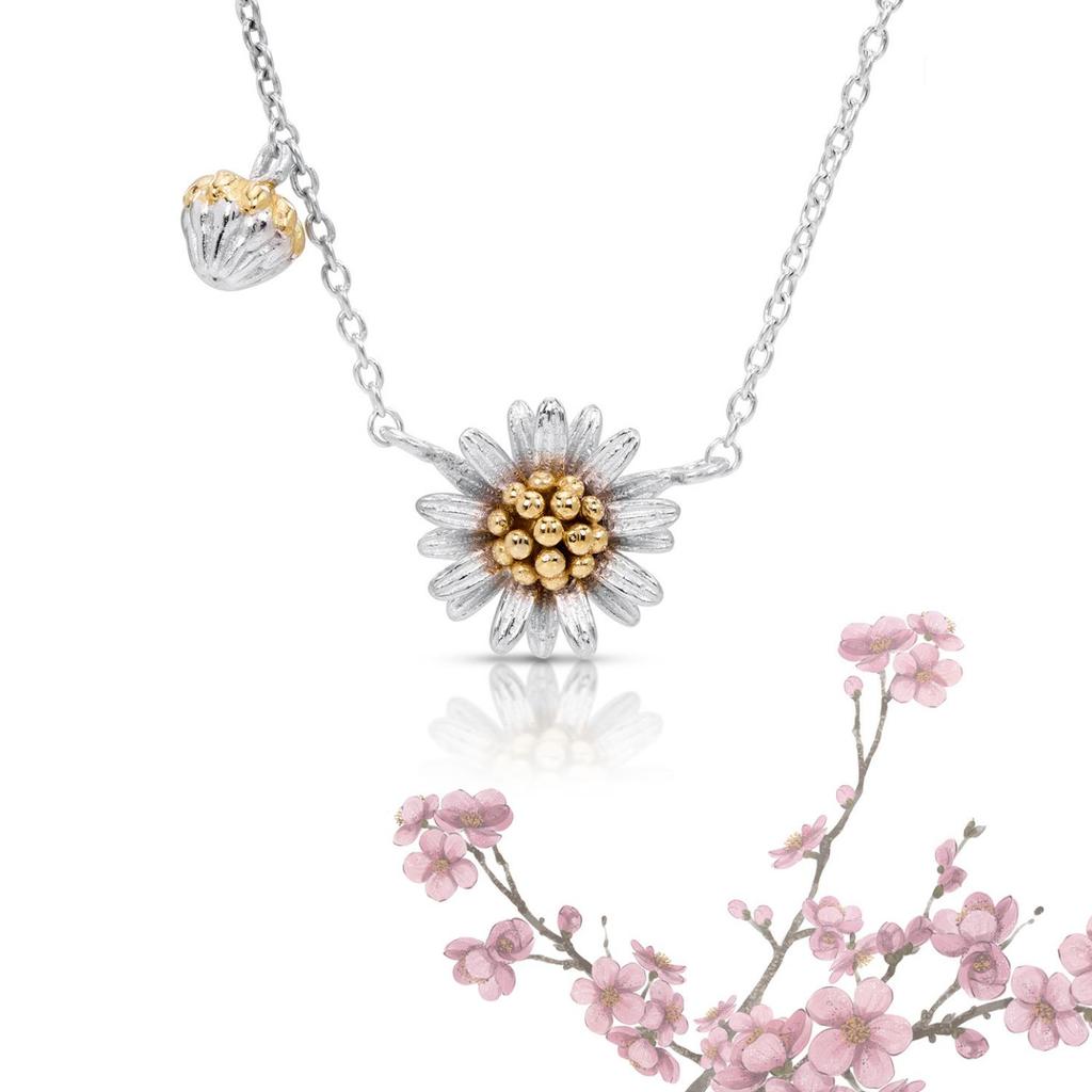 925 Стерлинг Серебряный Dainty Дейзи 