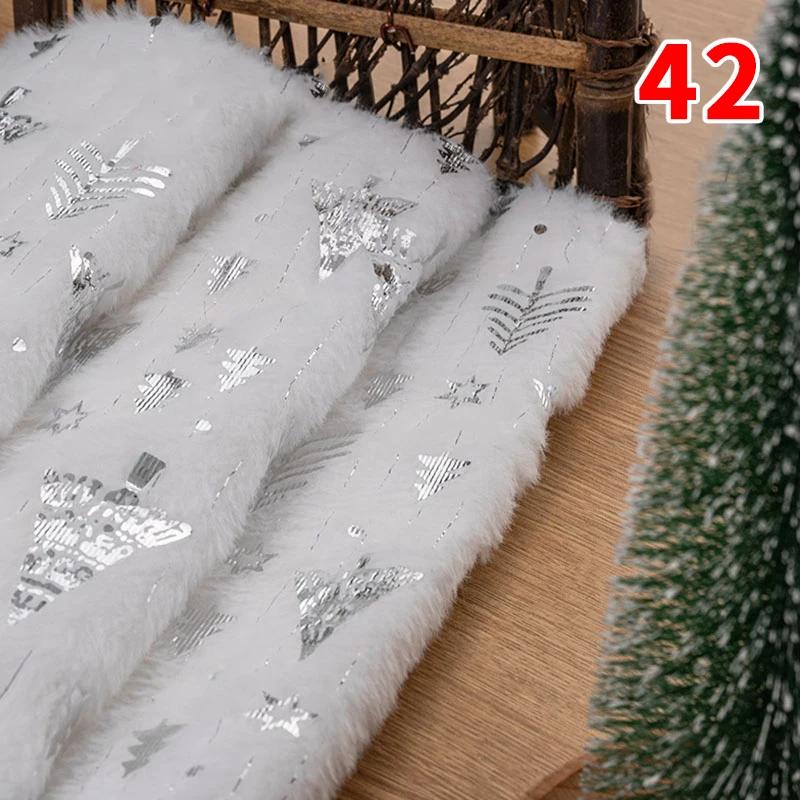 160X50Cm Pv Velvet Gilded Snowflake Velvet Fabric for Christmas Decoration Pillow Cover Women's Hoodie Handmade Diy Sewing Cloth