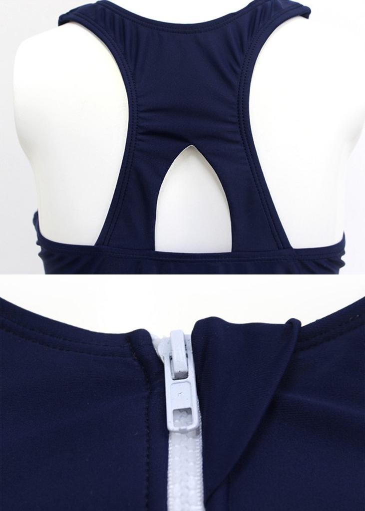 Teddy Women's Fitness Swimsuit, 3-Piece Set with Tankini and Separates, Short Sleeve Rash Guard and Shorts, Sport Style hys1207-A (Blue, Size L (9))