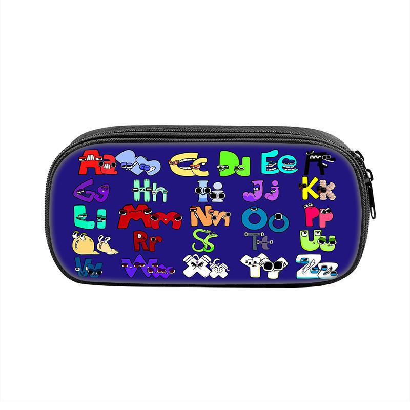 Alphabet Lore Pencil Case With Nylon Material For Students And Kids