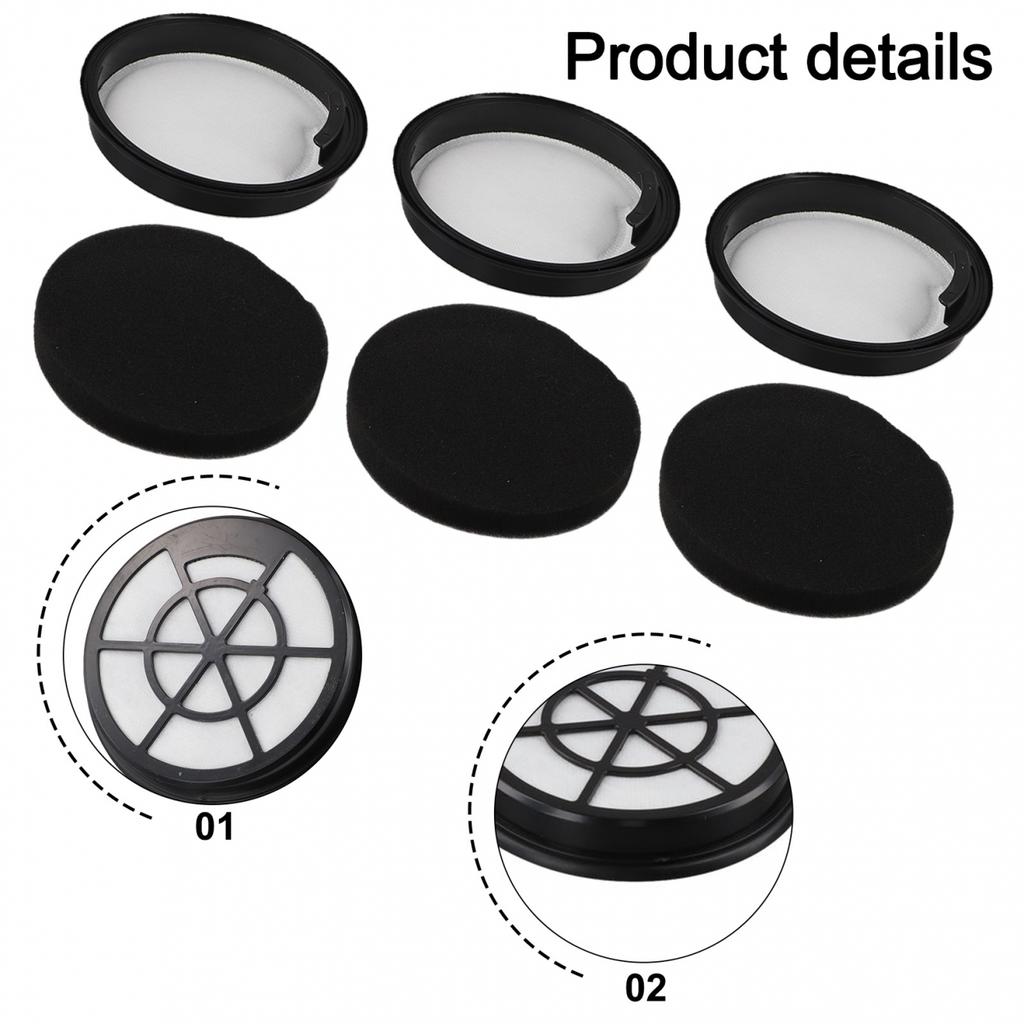 Filter Sponge 6 Pack for Eureka For Whirlwind Bagless Vacuum Cleaners