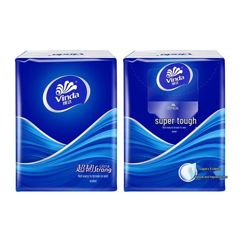 Vinda Ultra-Tough 4-Ply Unscented Handkerchief Tissues