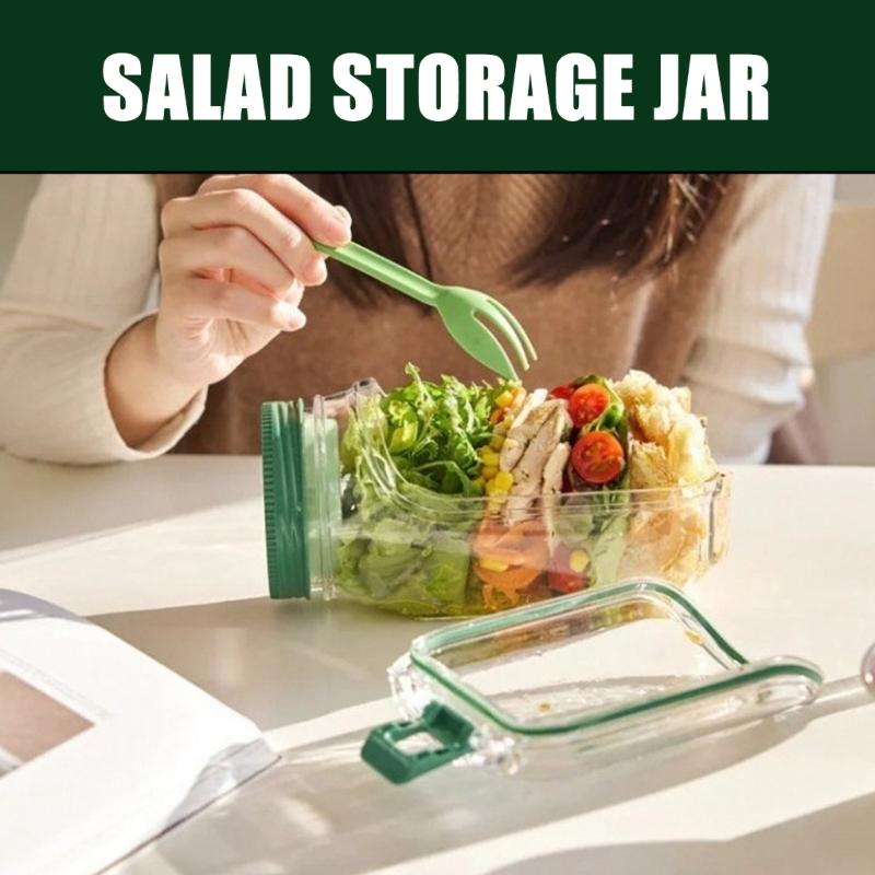 Mahlzeiten Vorbereitungsbehälter mit eingebauter Salatschüssel, auslaufsicheren Fächern, Lunch-Organizern für Büro, Schule, Picknicks