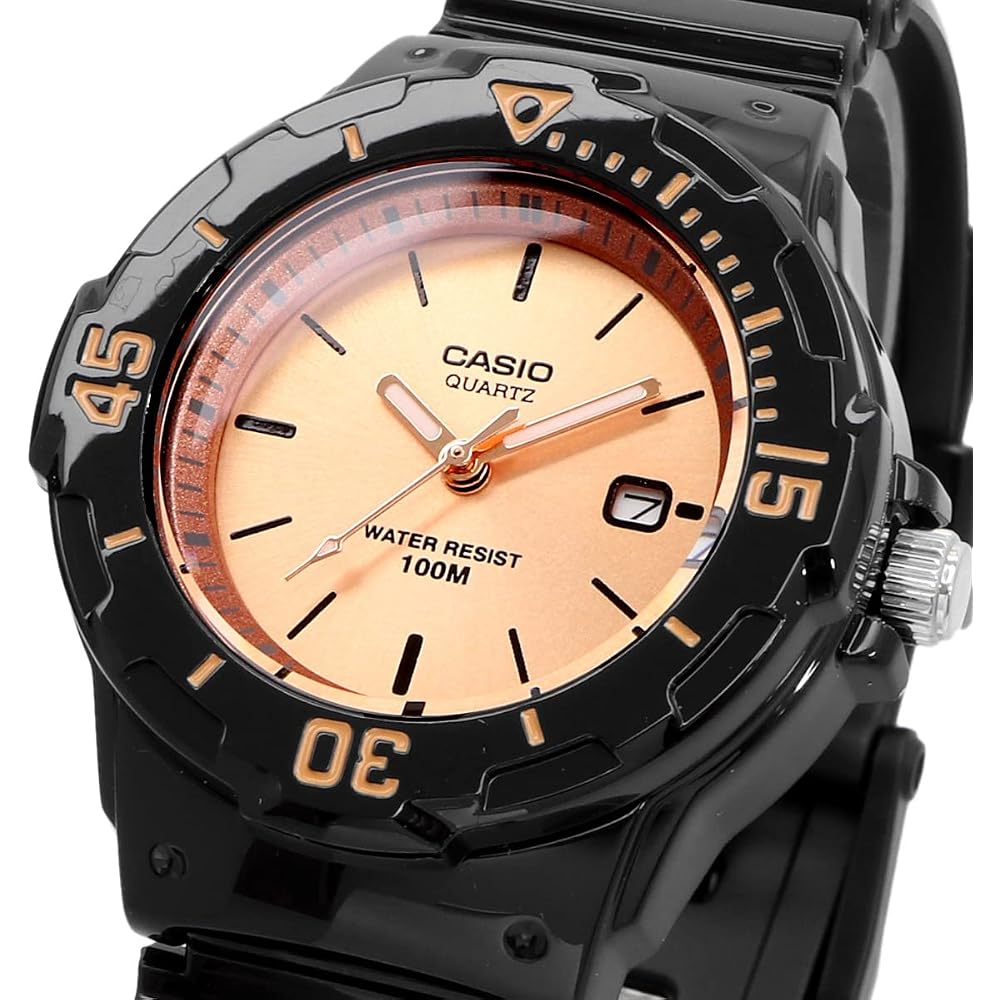 [Casio] CASIO Analog Watch LRW-200H-9E2V Women's/Kids' Cheap Casio Gloss Black X Rose Gold Overseas Model [Parallel Import]