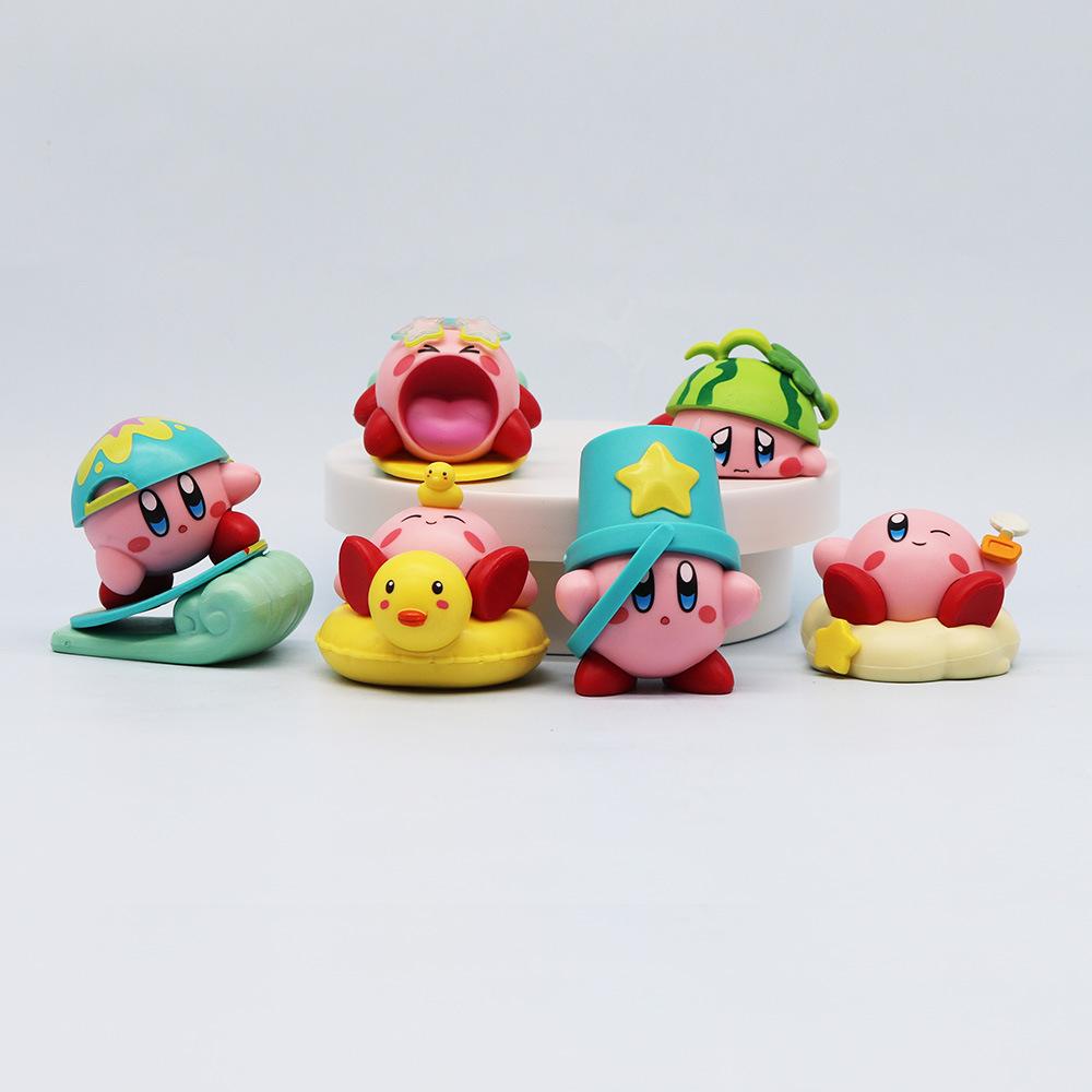 

Кирби Серия Пляж Мультяшные Куклы ПВХ Материал Персонаж Аниме Настольное Украшение