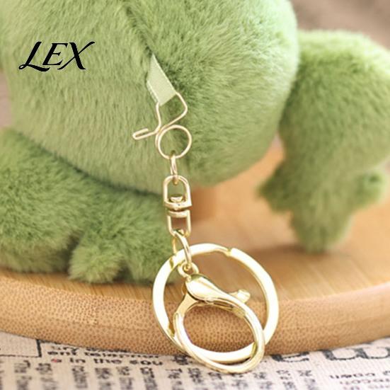 Soft Fabric Key Ring Cute Frog Plush Keychain, Stuffed Animal Pendant with Raised Paw, Cartoon Versatile Holder for Women Bag Charm Backpack,