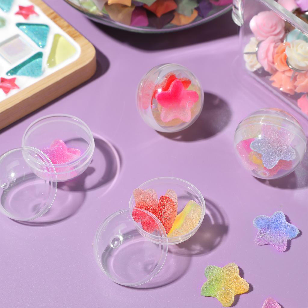 100/50pcs Christmas Transparent Children Stroage Balls Clear Plastic Containers Crafts Packaging For Wedding Party Gift Boxes