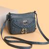 Trendy Soft Leather Single Crossbody Bag Multi-pocket High-end Shoulder Bag Multi-compartment Women's Handbag Four-season