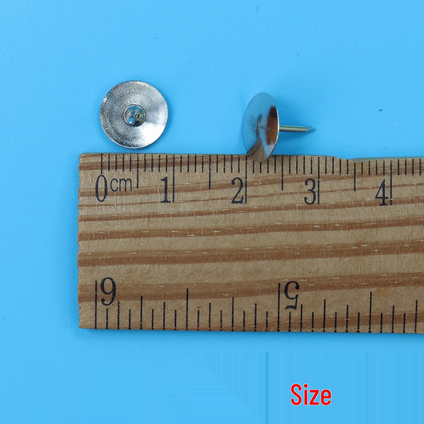 

Nickel-Plated Thumb Tacks with Large Round Heads for Wall Decorating and Picture Hanging 1 Box of Thumb Tacks (Approx. 80 per Box)