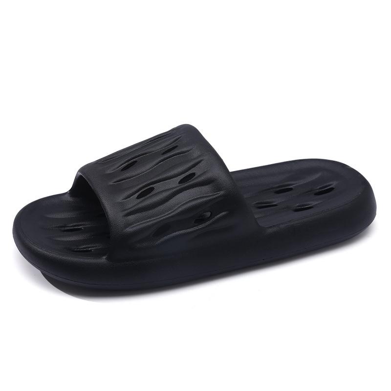 

Slippers women s summer thick-bottomed indoor bathroom breathable outside wear couple home new cool slippers men 40-41 чорний