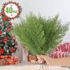 Pack of 40 Artificial Christmas Tree Stems Durable Plastic Christmas Tree Decor for Party Decorations and Festive Home