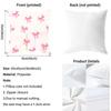 Pink Bow Cherry Cushion Cover Reversible Plush Pillow Cover For Car Sofa Bedroom Decorative Gift Pillowcase