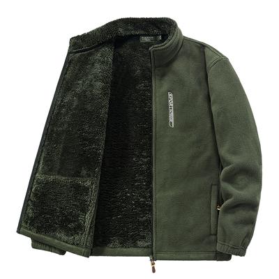 Automne Hiver Épais Polaire Veste Chaude Hommes Mode Coupe-Vent Col Montant Manteau Hommes Classique Décontracté Soft Shell Veste Hommes