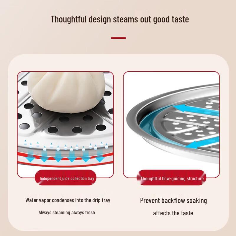 ASD 30cm 2-Tier 304 Stainless Steel Steamer Pot