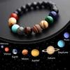 Unquie Solar System Eight Planet Themed Natural Stone Beaded Bracelet