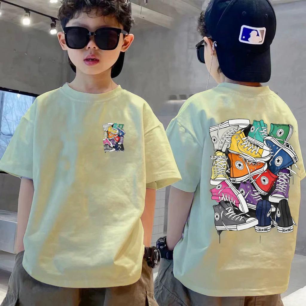 Round neck children's T-shirt cute, casual and lightweight