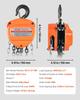Hand Chain Hoist, 2 Ton Capacity, Manual Chain Block with Upgrade G80 Galvanized Chain, 6 M Lifting Height, Heavy Duty Pulley Hoist for Garage