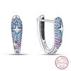 Original 925 Sterling Silver Inlaid Sparkling Zircon Rainbow Earrings For Women Fashion Birthday Party Jewelry Gifts
