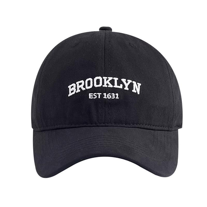 Loose Embroidered Baseball Cap Deepening and Widening Face Showing Small Sun Protection Hat for Women