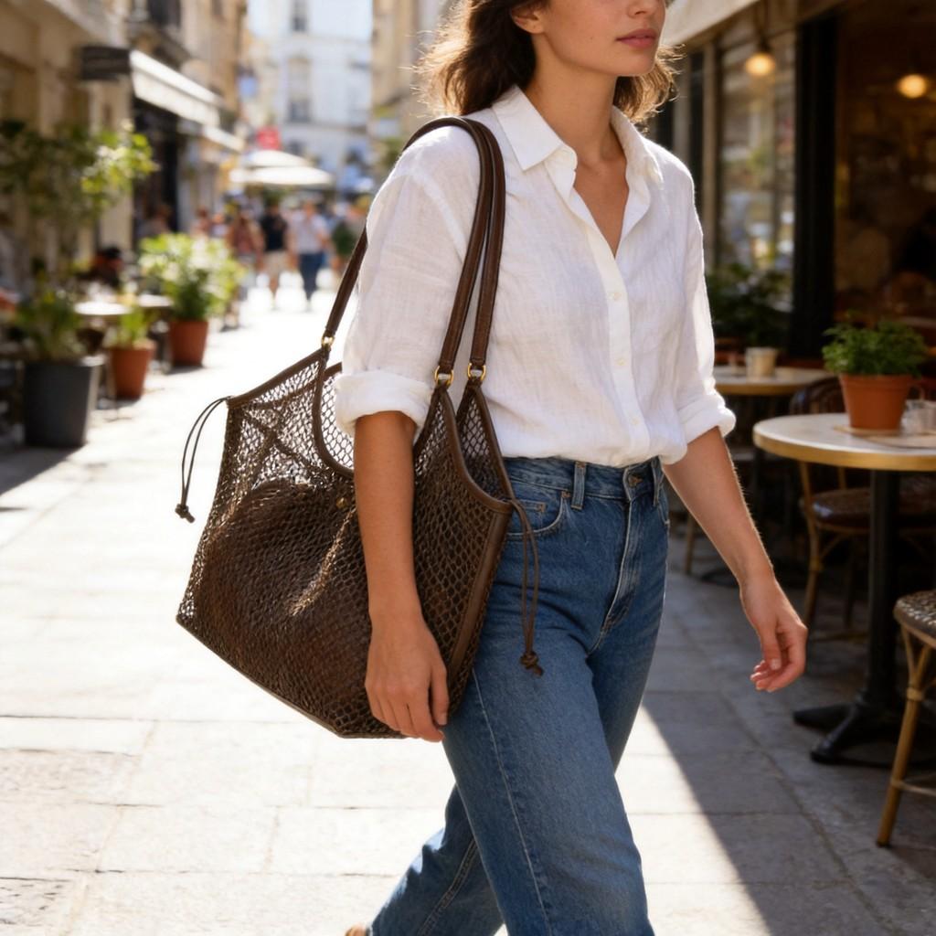Girl Boss Nylon Large Capacity Retro Tote Bag For Daily Commuting And Casual Use