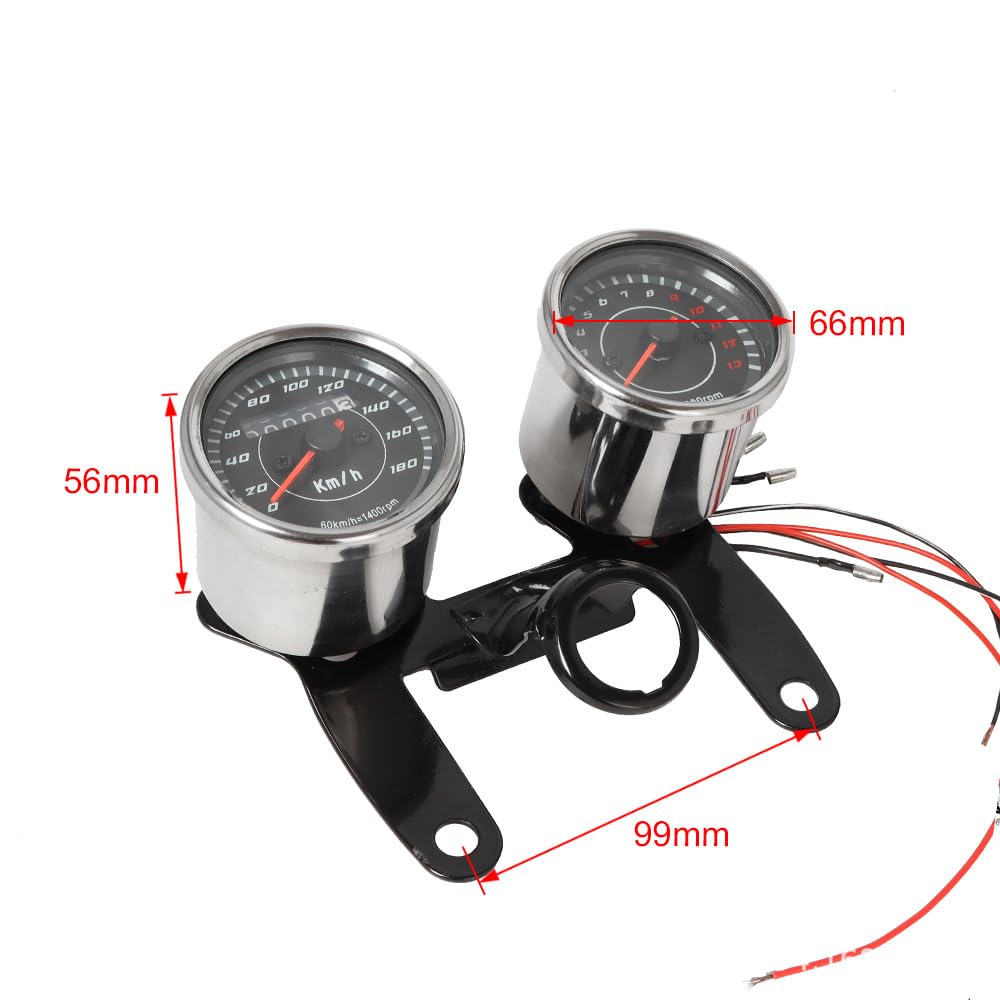 Bivoyud Mechanical Speed Meter Electric Tachometer & Stay Set