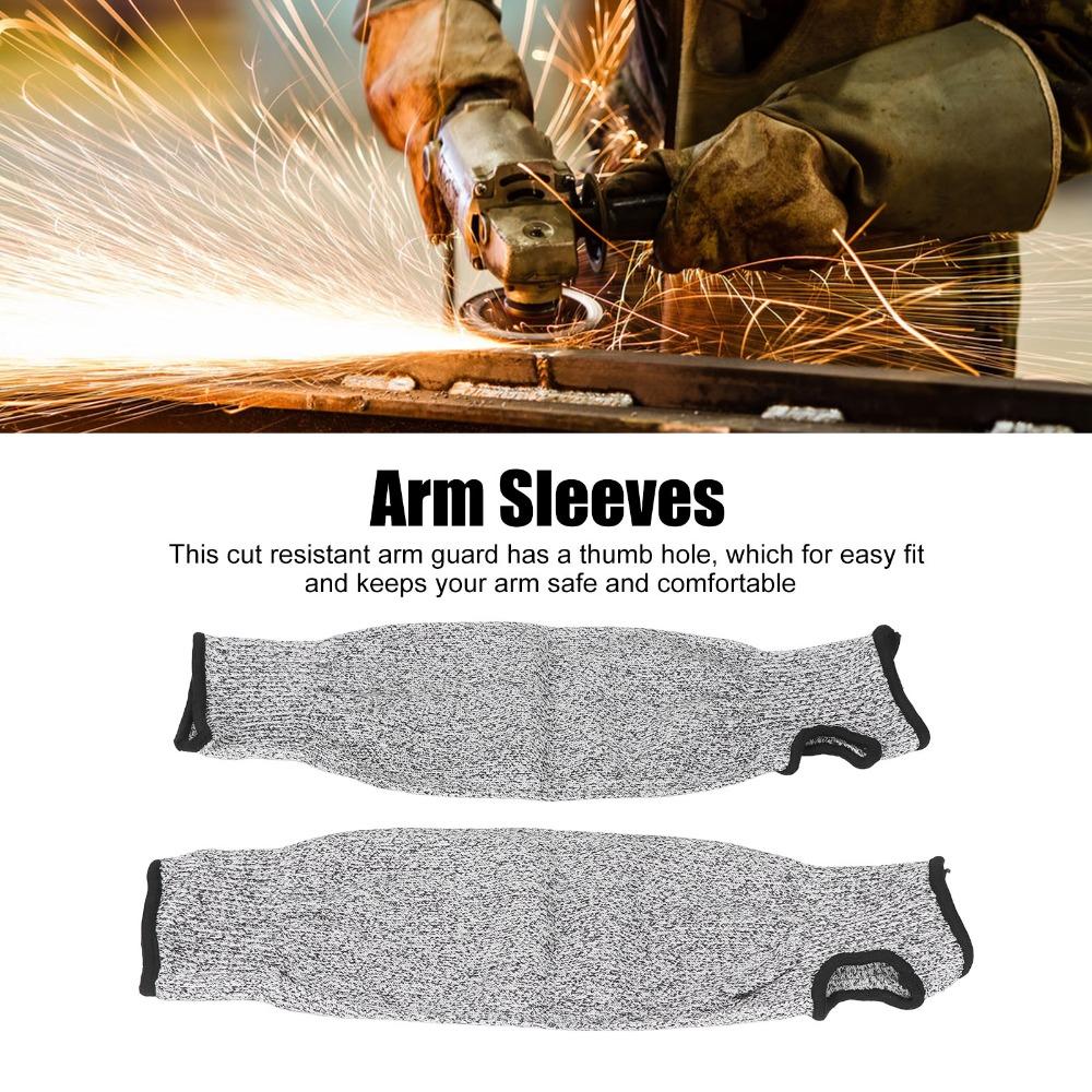 HPPE Cut Protection Arm Sleeves Flexible Comfortable Safety Arm Guard Washable Heavy Duty Protective Forearm Guards