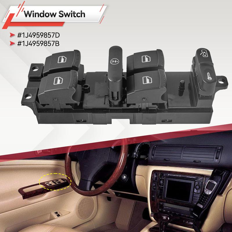 1J4959857D 1J4959857B Electric Master Window Switch Button 9P For VW Golf MK4 Jetta Bora Passat B5 Seat Leon Toledo Superb