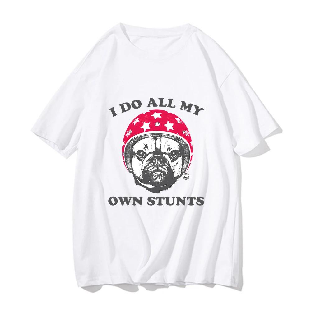Pug Dog Shirts 100% Pure Cotton Clothes Printed Cartoon T-shirt Kawaii Pet Graphic T Shirt Loose Short Sleeve Tshirt