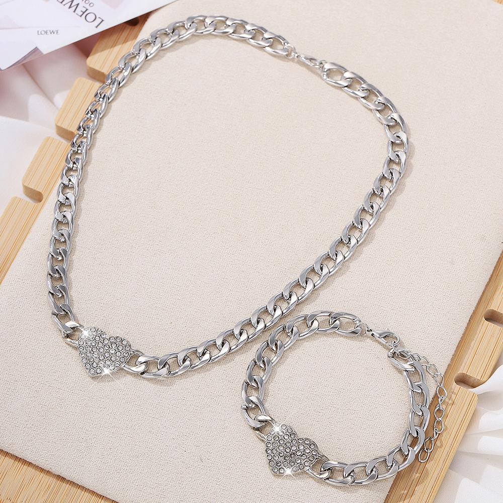 

Набор из 2 цепочек с цирконами, классический и модный для женщин, подходит для вечеринки, свидания, работы, праздничной одежды