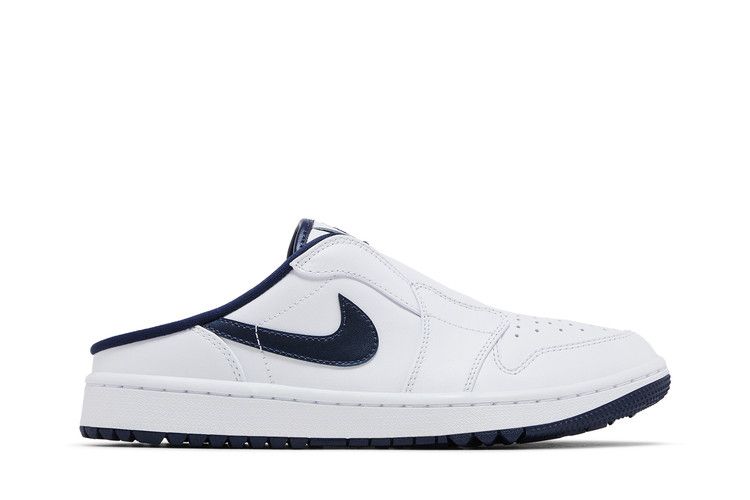 Jordan 1 Mule Golf Blanc Bleu Minuit