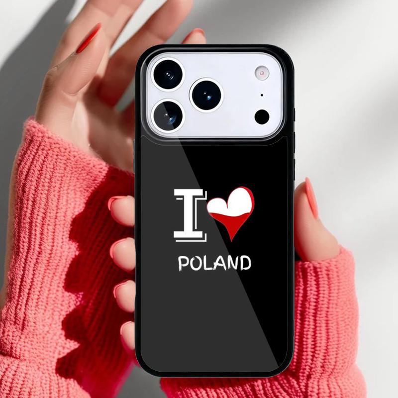 

Poland Polish Flag Phone Case for iPhone 17 Air 16e 15 14 13 Pro Max Back Cover for 12 11 Pro Coque iPhone 16e