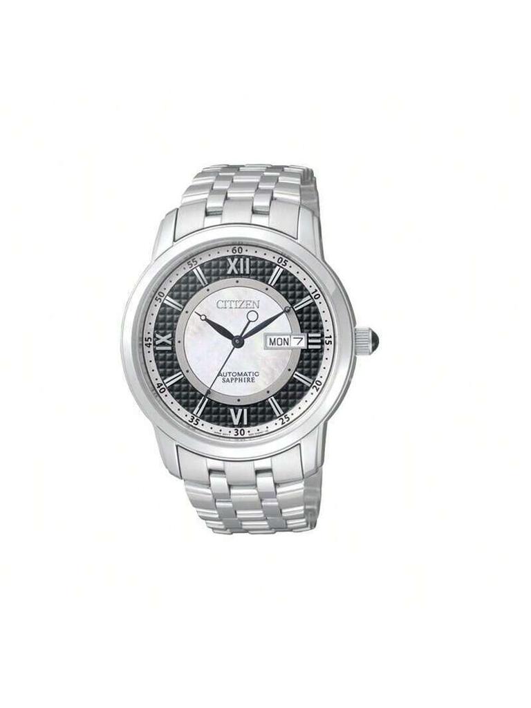 Orologio da uomo automatico NH8300-57E - Acciaio inossidabile bianco, Quadrante bianco e nero